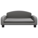 vidaXL Canapea pentru copii, gri, 70x45x30 cm, piele ecologică vidaXL Canapea pentru copii, gri, 70x45x30 cm, piele ecologică