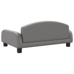 vidaXL Canapea pentru copii, gri, 70x45x30 cm, piele ecologică vidaXL Canapea pentru copii, gri, 70x45x30 cm, piele ecologică