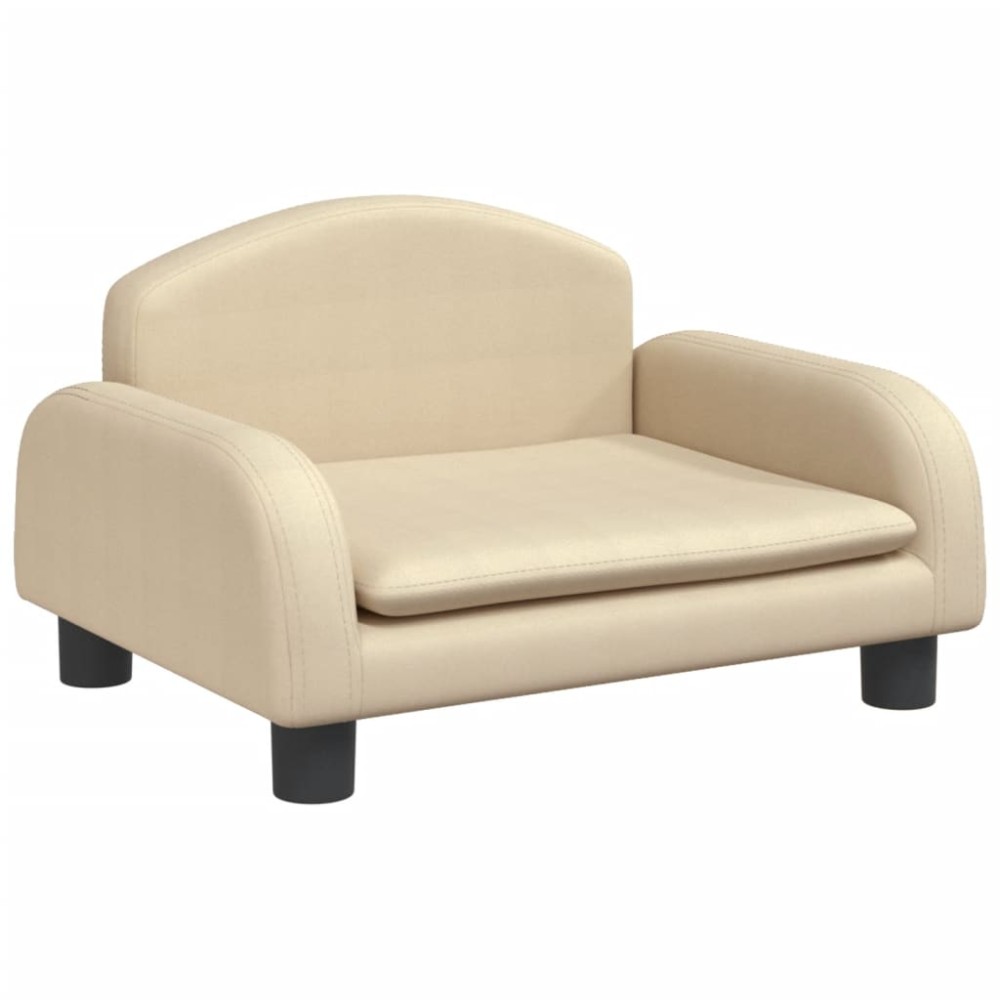 vidaXL Canapea pentru copii, crem, 50x40x30 cm, material textil