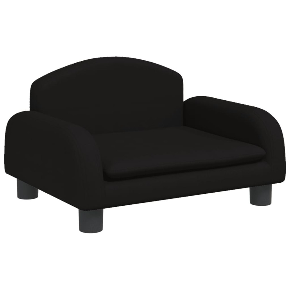 vidaXL Canapea pentru copii, negru, 50x40x30 cm, material textil