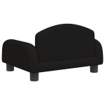 vidaXL Canapea pentru copii, negru, 50x40x30 cm, material textil vidaXL Canapea pentru copii, negru, 50x40x30 cm, material textil
