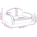 vidaXL Canapea pentru copii, negru, 50x40x30 cm, piele ecologică vidaXL Canapea pentru copii, negru, 50x40x30 cm, piele ecologică