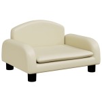 vidaXL Canapea pentru copii, crem, 50x40x30 cm, piele ecologică vidaXL Canapea pentru copii, crem, 50x40x30 cm, piele ecologică