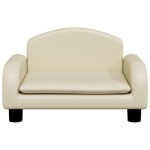 vidaXL Canapea pentru copii, crem, 50x40x30 cm, piele ecologică vidaXL Canapea pentru copii, crem, 50x40x30 cm, piele ecologică