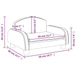 vidaXL Canapea pentru copii, crem, 50x40x30 cm, piele ecologică vidaXL Canapea pentru copii, crem, 50x40x30 cm, piele ecologică
