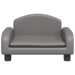 vidaXL Canapea pentru copii, gri, 50x40x30 cm, piele ecologică vidaXL Canapea pentru copii, gri, 50x40x30 cm, piele ecologică