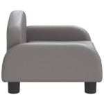 vidaXL Canapea pentru copii, gri, 50x40x30 cm, piele ecologică vidaXL Canapea pentru copii, gri, 50x40x30 cm, piele ecologică