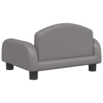 vidaXL Canapea pentru copii, gri, 50x40x30 cm, piele ecologică vidaXL Canapea pentru copii, gri, 50x40x30 cm, piele ecologică