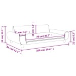 vidaXL Canapea pentru copii, albastru, 100x54x33 cm, catifea vidaXL Canapea pentru copii, albastru, 100x54x33 cm, catifea