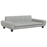 vidaXL Canapea pentru copii, gri deschis, 100x54x33 cm, catifea