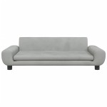 vidaXL Canapea pentru copii, gri deschis, 100x54x33 cm, catifea