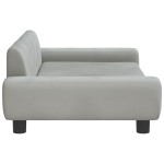 vidaXL Canapea pentru copii, gri deschis, 100x54x33 cm, catifea