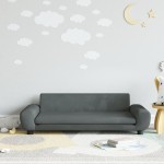 vidaXL Canapea pentru copii, gri închis, 100x54x33 cm, catifea vidaXL Canapea pentru copii, gri închis, 100x54x33 cm, catifea
