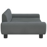 vidaXL Canapea pentru copii, gri închis, 100x54x33 cm, catifea vidaXL Canapea pentru copii, gri închis, 100x54x33 cm, catifea