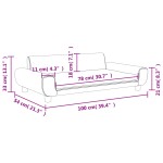 vidaXL Canapea pentru copii, roz, 100x54x33 cm, catifea