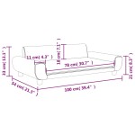 vidaXL Canapea pentru copii, negru, 100x54x33 cm, catifea vidaXL Canapea pentru copii, negru, 100x54x33 cm, catifea