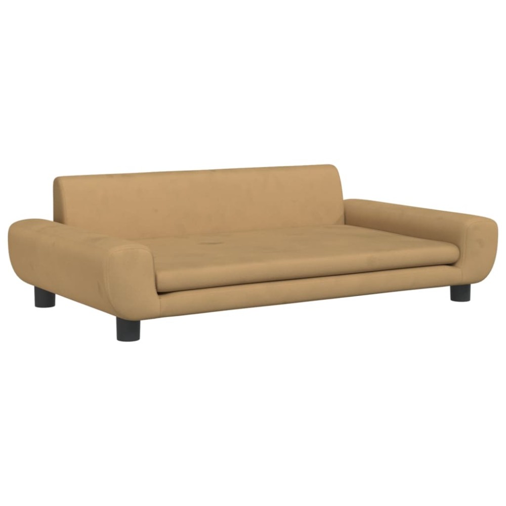 vidaXL Canapea pentru copii, maro, 100x54x33 cm, catifea