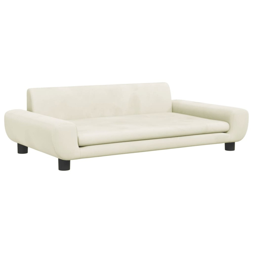 vidaXL Canapea pentru copii, crem, 100x54x33 cm, catifea