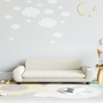 vidaXL Canapea pentru copii, crem, 100x54x33 cm, catifea vidaXL Canapea pentru copii, crem, 100x54x33 cm, catifea