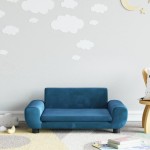 vidaXL Canapea pentru copii, albastru, 70x45x33 cm, catifea vidaXL Canapea pentru copii, albastru, 70x45x33 cm, catifea