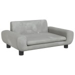 vidaXL Canapea pentru copii, gri deschis, 70x45x33 cm, catifea vidaXL Canapea pentru copii, gri deschis, 70x45x33 cm, catifea