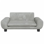 vidaXL Canapea pentru copii, gri deschis, 70x45x33 cm, catifea vidaXL Canapea pentru copii, gri deschis, 70x45x33 cm, catifea