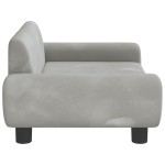 vidaXL Canapea pentru copii, gri deschis, 70x45x33 cm, catifea vidaXL Canapea pentru copii, gri deschis, 70x45x33 cm, catifea