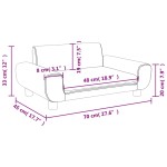 vidaXL Canapea pentru copii, gri deschis, 70x45x33 cm, catifea vidaXL Canapea pentru copii, gri deschis, 70x45x33 cm, catifea