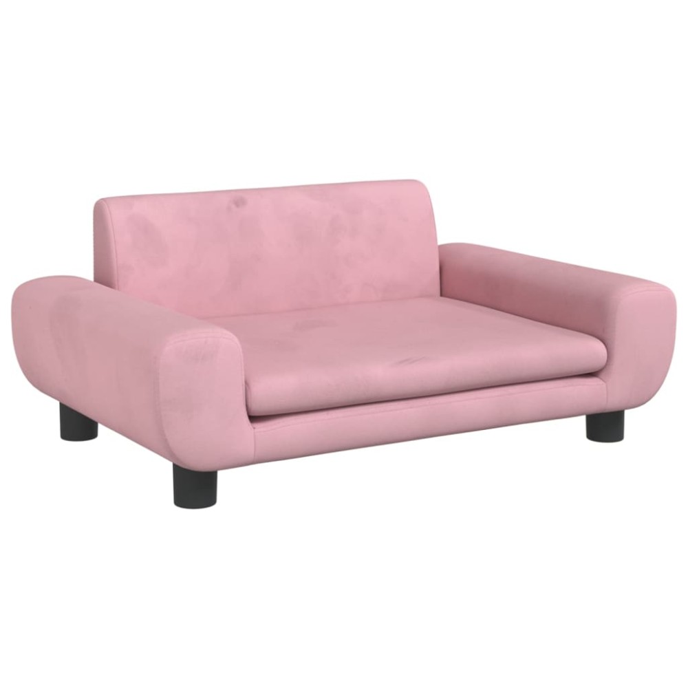 vidaXL Canapea pentru copii, roz, 70x45x33 cm, catifea