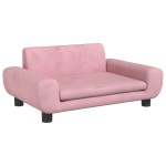 vidaXL Canapea pentru copii, roz, 70x45x33 cm, catifea