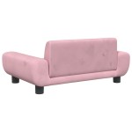 vidaXL Canapea pentru copii, roz, 70x45x33 cm, catifea