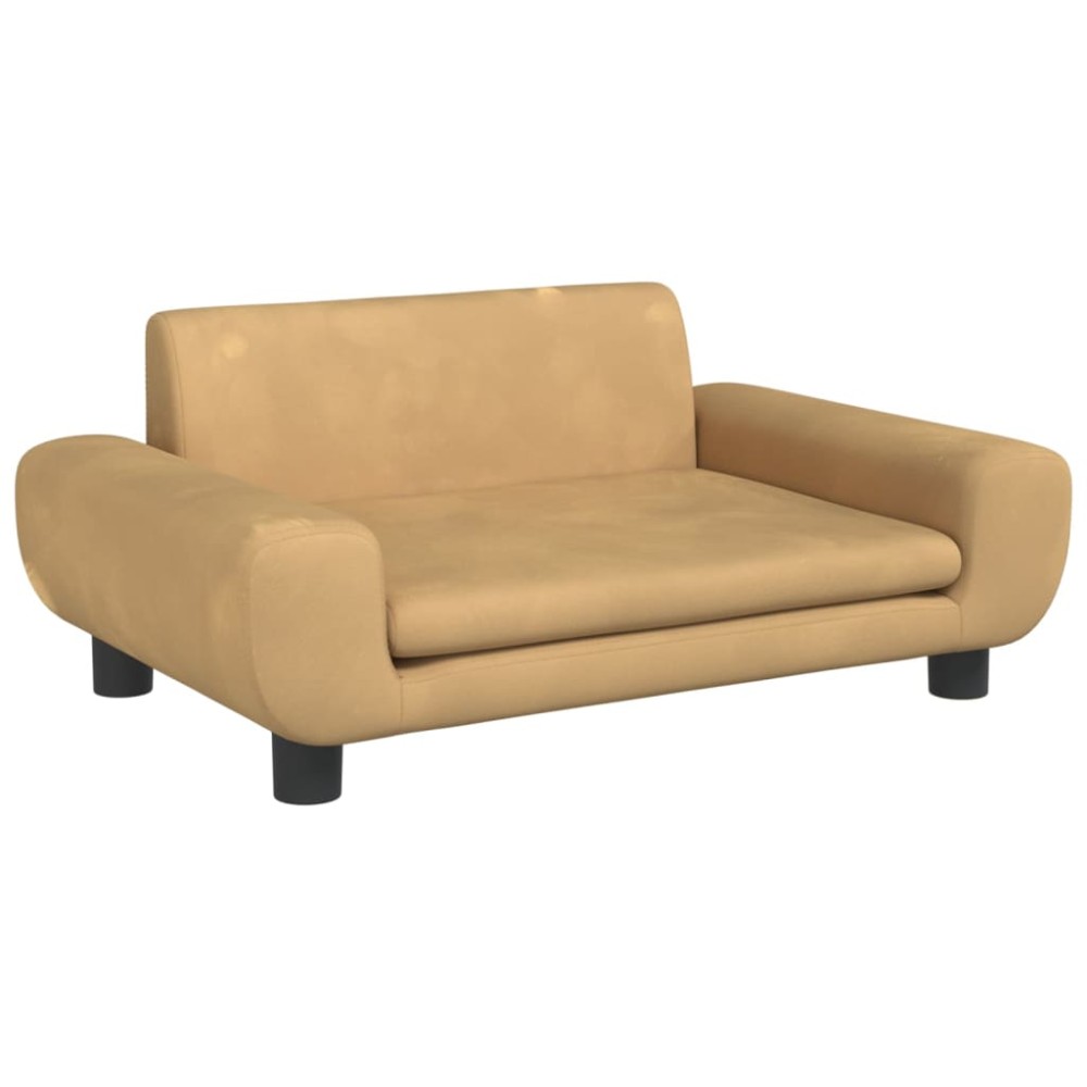 vidaXL Canapea pentru copii, maro, 70x45x33 cm, catifea