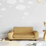 vidaXL Canapea pentru copii, maro, 70x45x33 cm, catifea vidaXL Canapea pentru copii, maro, 70x45x33 cm, catifea