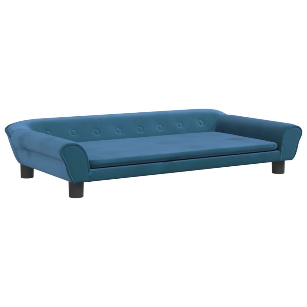 vidaXL Canapea pentru copii, albastru, 100x50x26 cm, catifea