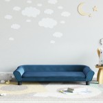vidaXL Canapea pentru copii, albastru, 100x50x26 cm, catifea vidaXL Canapea pentru copii, albastru, 100x50x26 cm, catifea