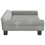 vidaXL Canapea pentru copii, gri deschis, 100x50x26 cm, catifea vidaXL Canapea pentru copii, gri deschis, 100x50x26 cm, catifea