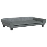 vidaXL Canapea pentru copii, gri închis, 100x50x26 cm, catifea vidaXL Canapea pentru copii, gri închis, 100x50x26 cm, catifea