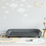 vidaXL Canapea pentru copii, gri închis, 100x50x26 cm, catifea vidaXL Canapea pentru copii, gri închis, 100x50x26 cm, catifea
