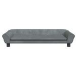 vidaXL Canapea pentru copii, gri închis, 100x50x26 cm, catifea vidaXL Canapea pentru copii, gri închis, 100x50x26 cm, catifea