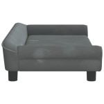 vidaXL Canapea pentru copii, gri închis, 100x50x26 cm, catifea vidaXL Canapea pentru copii, gri închis, 100x50x26 cm, catifea