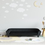 vidaXL Canapea pentru copii, negru, 100x50x26 cm, catifea vidaXL Canapea pentru copii, negru, 100x50x26 cm, catifea