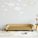 vidaXL Canapea pentru copii, maro, 100x50x26 cm, catifea vidaXL Canapea pentru copii, maro, 100x50x26 cm, catifea