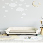 vidaXL Canapea pentru copii, crem, 100x50x26 cm, catifea vidaXL Canapea pentru copii, crem, 100x50x26 cm, catifea