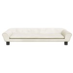 vidaXL Canapea pentru copii, crem, 100x50x26 cm, catifea vidaXL Canapea pentru copii, crem, 100x50x26 cm, catifea