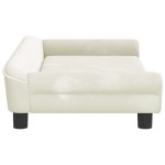 vidaXL Canapea pentru copii, crem, 100x50x26 cm, catifea vidaXL Canapea pentru copii, crem, 100x50x26 cm, catifea