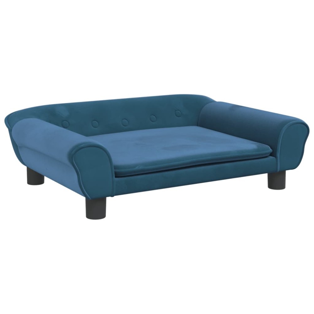 vidaXL Canapea pentru copii, albastru, 70x45x26 cm, catifea
