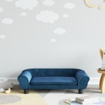 vidaXL Canapea pentru copii, albastru, 70x45x26 cm, catifea vidaXL Canapea pentru copii, albastru, 70x45x26 cm, catifea