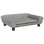 vidaXL Canapea pentru copii, gri deschis, 70x45x26 cm, catifea vidaXL Canapea pentru copii, gri deschis, 70x45x26 cm, catifea