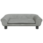 vidaXL Canapea pentru copii, gri deschis, 70x45x26 cm, catifea vidaXL Canapea pentru copii, gri deschis, 70x45x26 cm, catifea