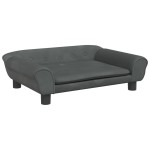 vidaXL Canapea pentru copii, gri închis, 70x45x26 cm, catifea vidaXL Canapea pentru copii, gri închis, 70x45x26 cm, catifea